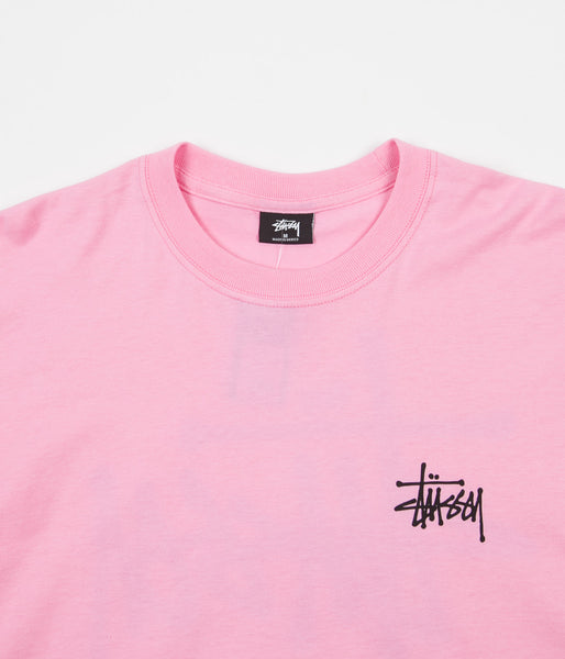 Stussy Basic Stussy Long Sleeve T-Shirt - Pink | Flatspot