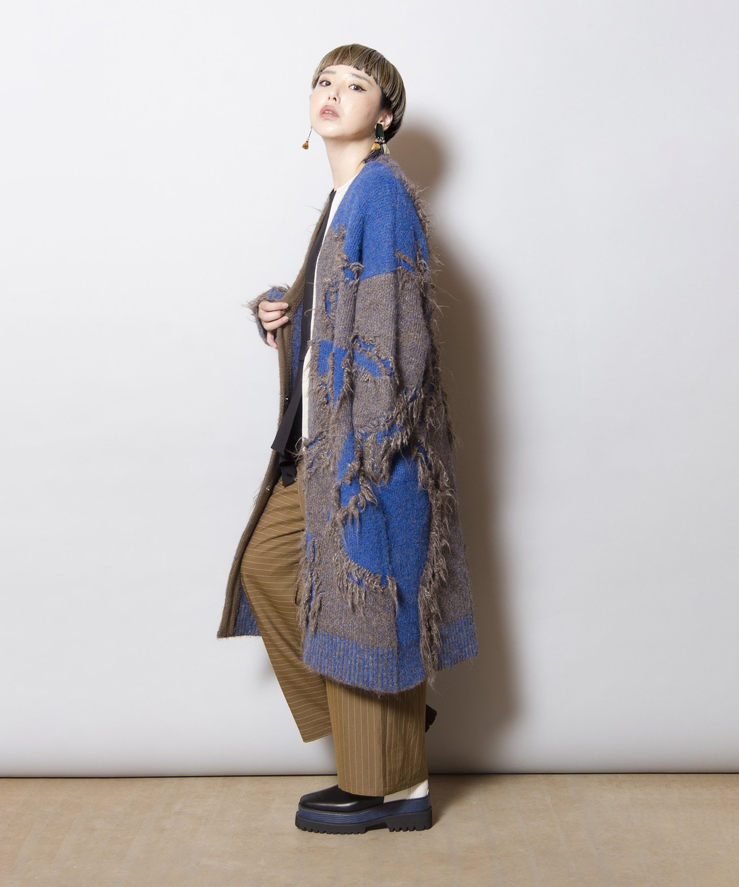 OSMOSIS｜ジャガードニットロングカーディガン | Rakuten Fashion(楽天