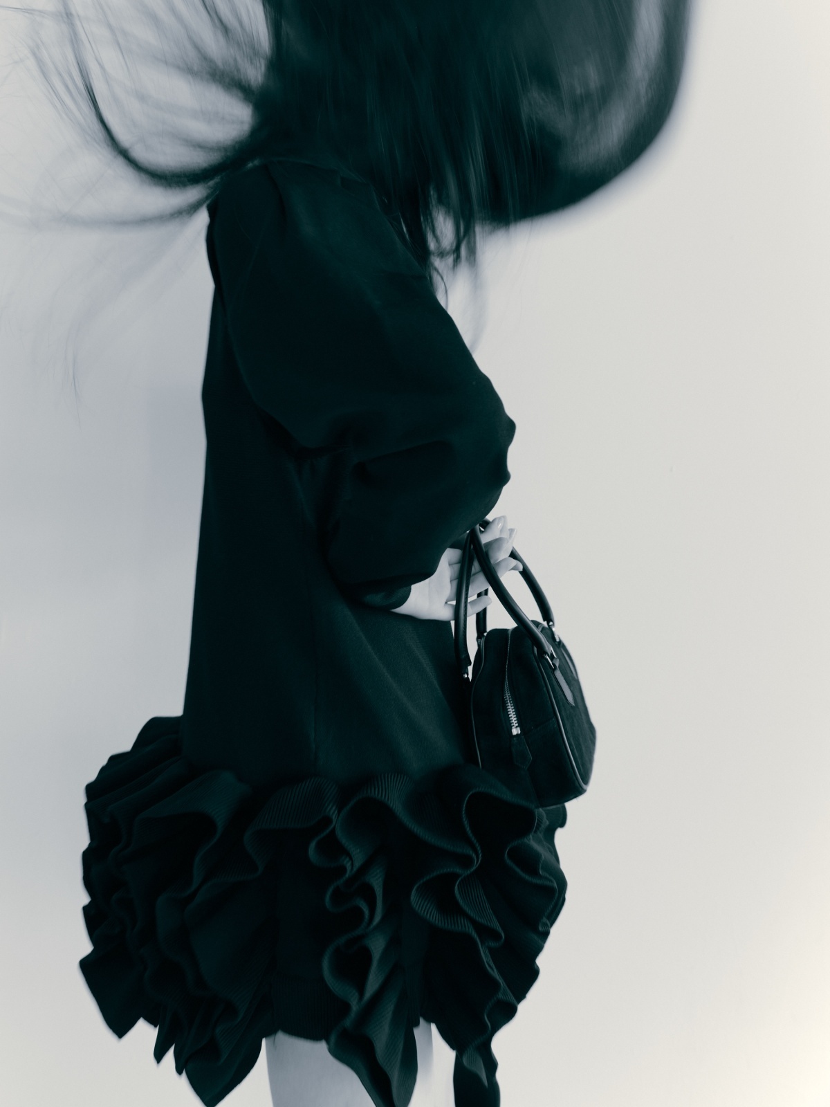 Ruffled-Hem Polo Dress - HIAND