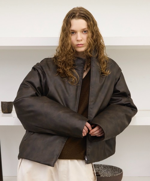 soerte ダウンジャケット ダウン 2way high neck down jacket / 2way