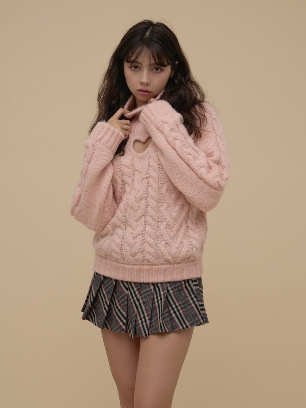 ANDMARY】Mary heart knit tops