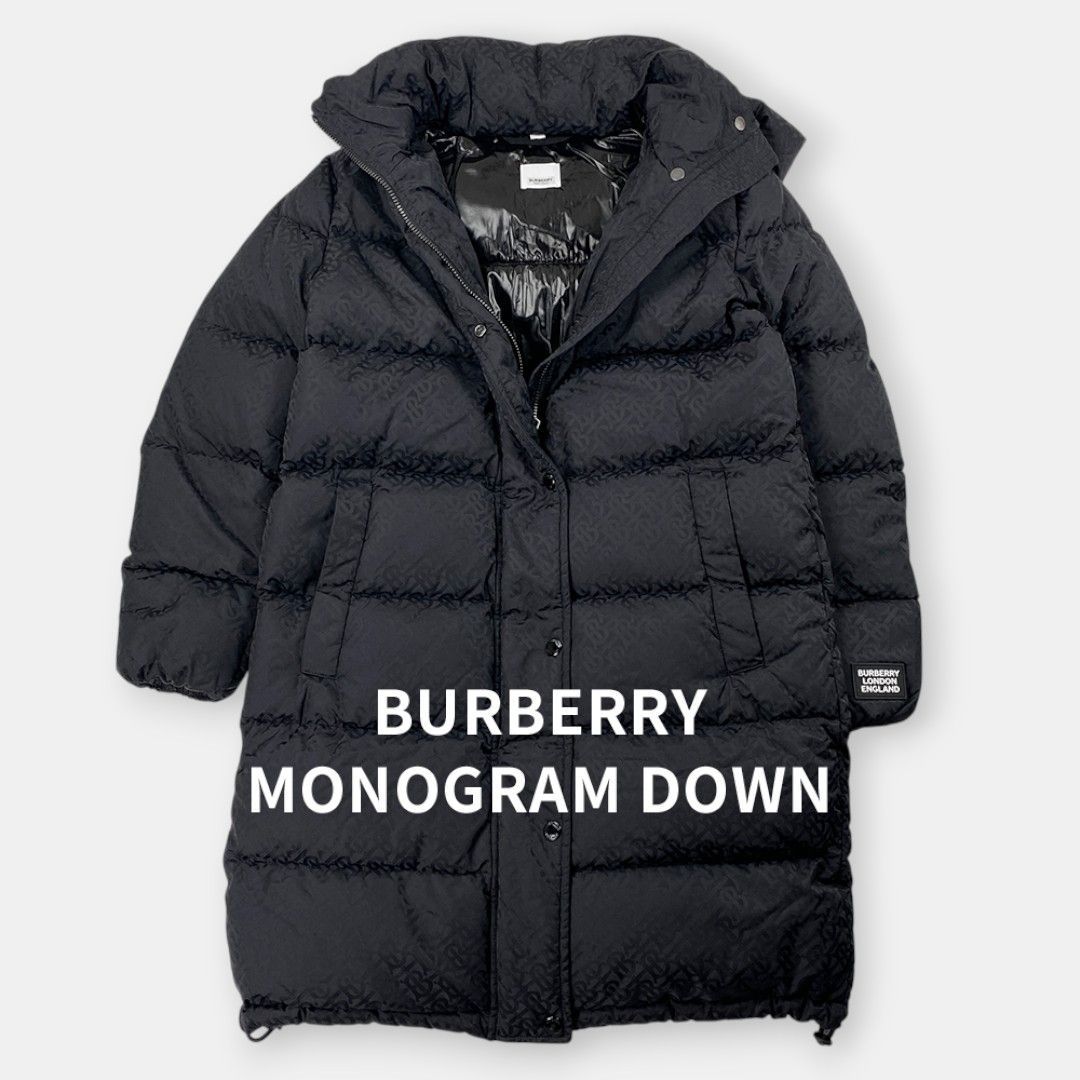 美品 BURBERRY LONDON ENGLAND バーバリー TB モノグラム ロゴ ダウン