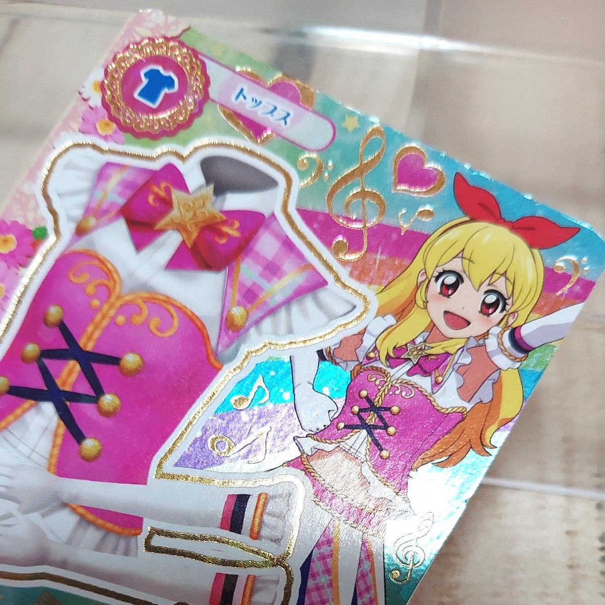 アイカツ カード ハイピンクパレード コルセット アニメ柄 星宮いちご
