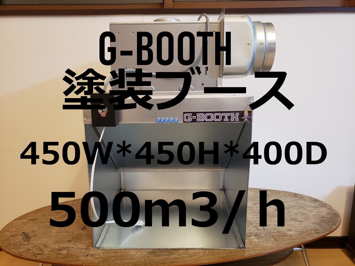 G-Booth静音研磨塗装ブース 実用新案 2段階切替 風量500m3/hセット