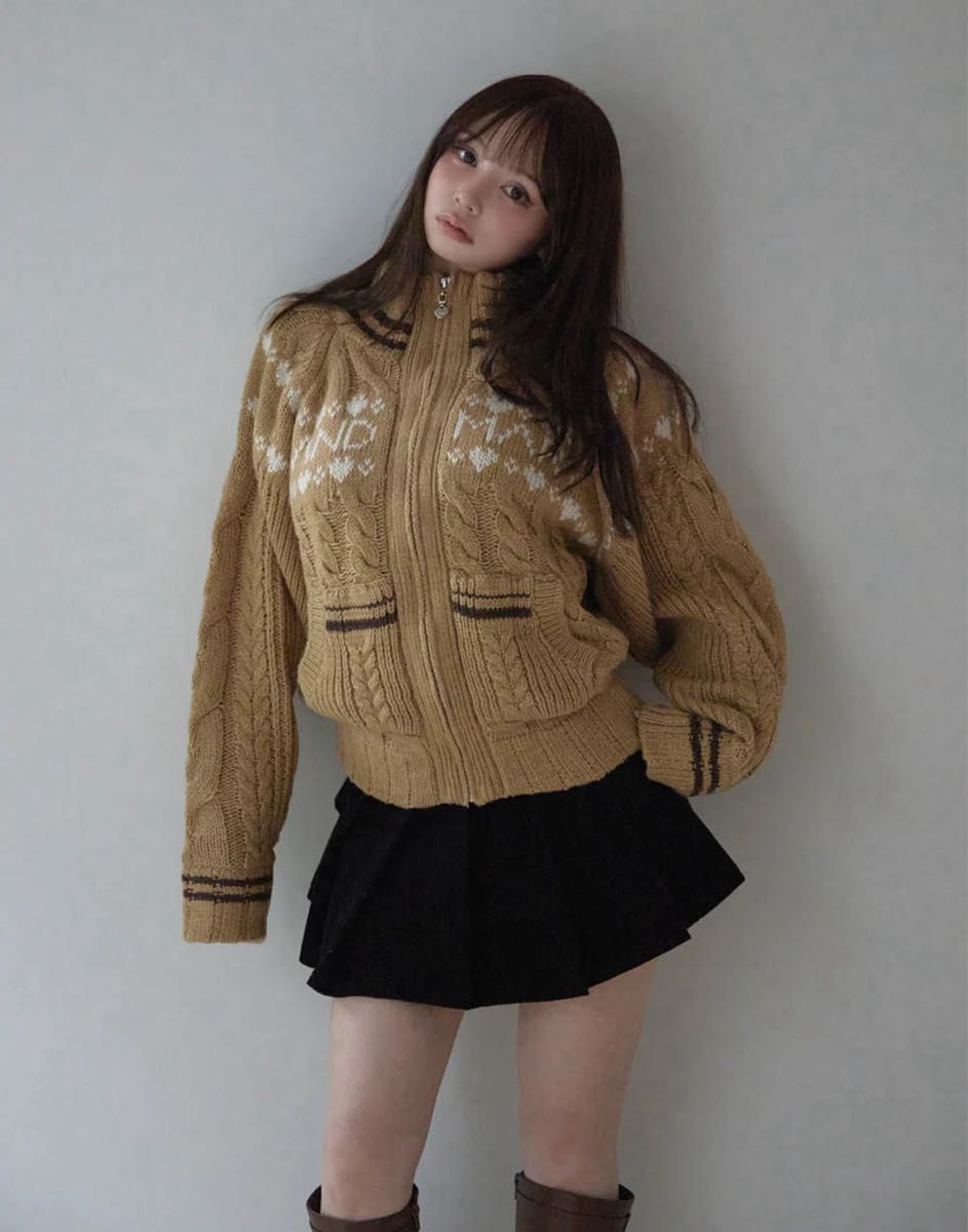 新品未使用 andmary Mary knit cowichan gray グレー ニット
