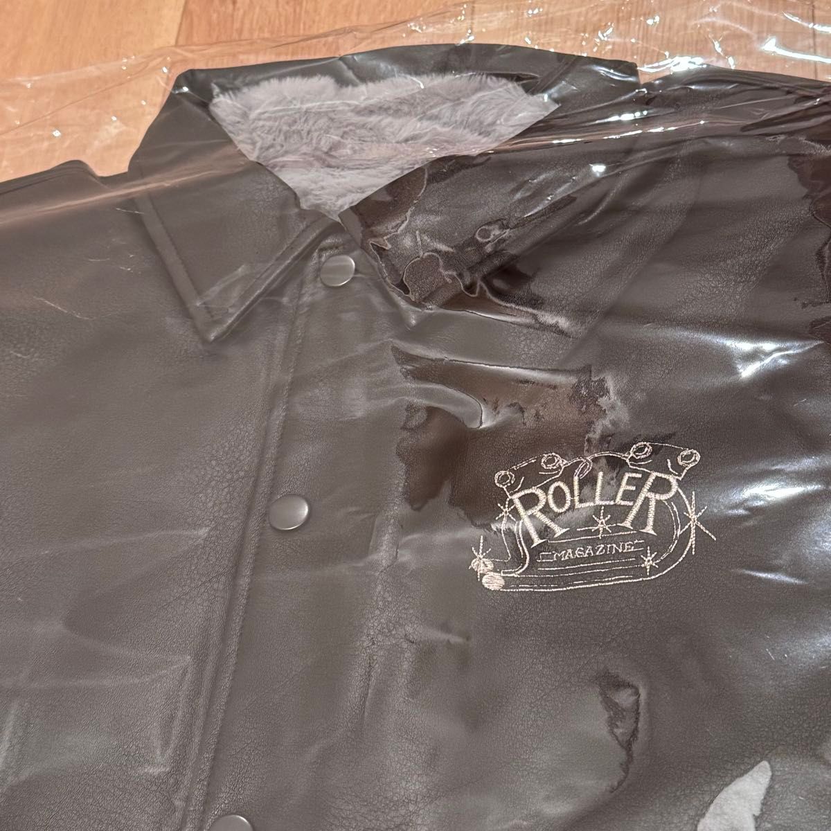 XL ROLLER FAKE LEATHER COACH JACKET ローラー マガジン フェイク