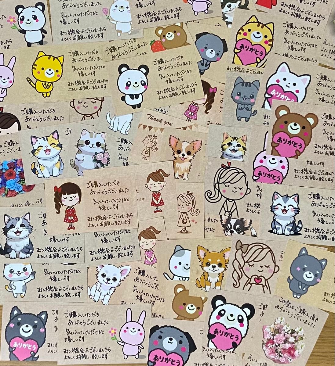 サンキューカード手書き文字色々100｜Yahoo!フリマ（旧PayPayフリマ）