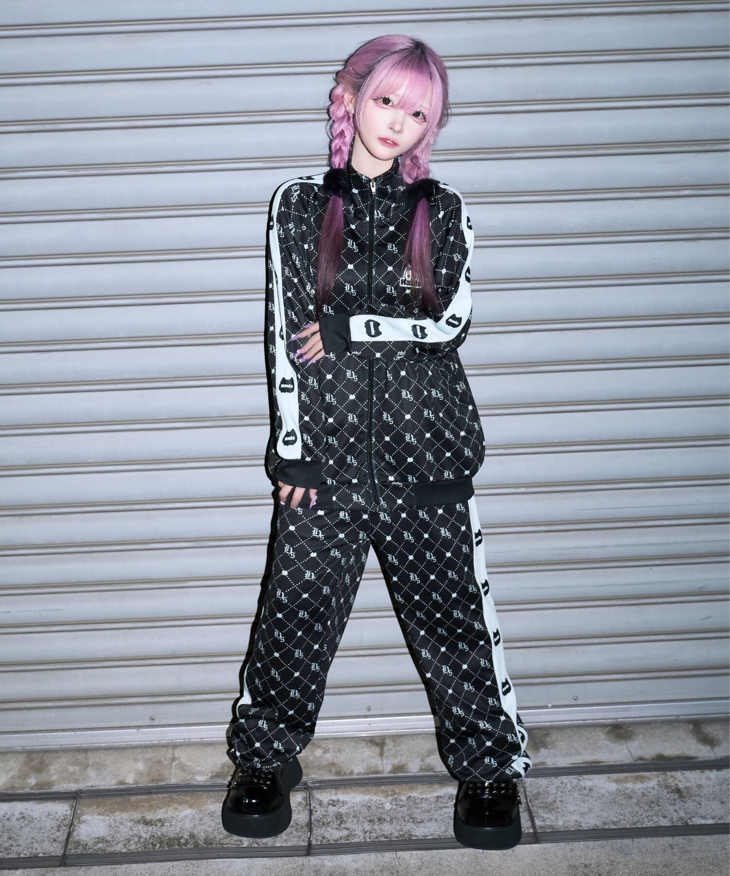 にゃめんにゃ！モノグラムネ申おジャージ（ブラック） | Hauls