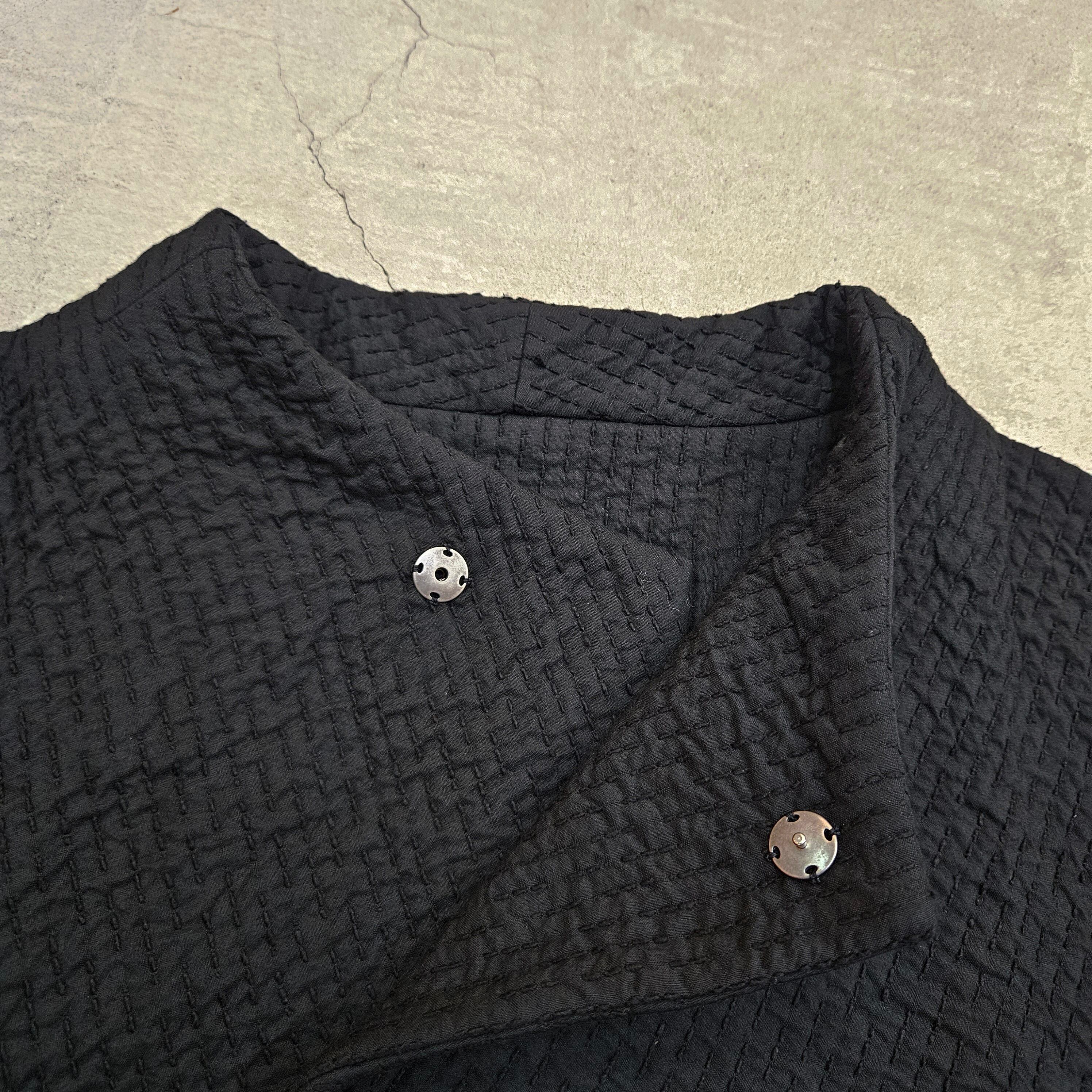 MITTAN〉JK-64 中わた刺し子織ジャケット 黒 | CABANON