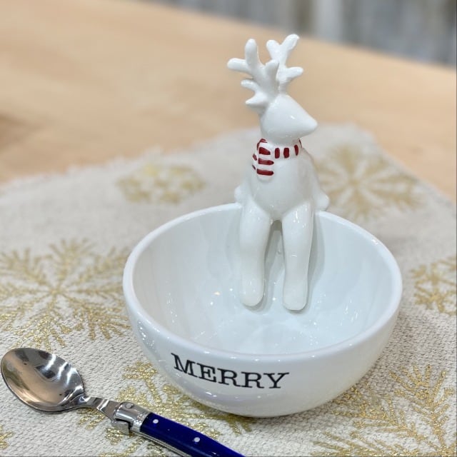 クリスマスボウル】クリスマス トナカイ スープ皿 皿 ボウル 陶器