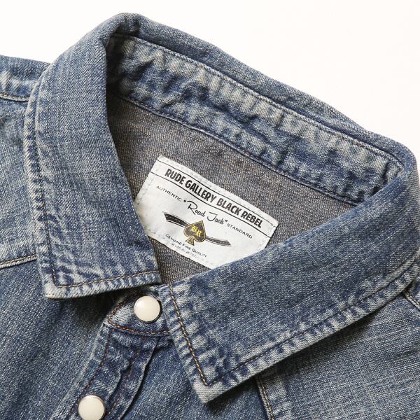 ROAD JACK DENIM SHIRTS＜VINTAGE WASH＞ (INDIGO) / RUDE GALLERY