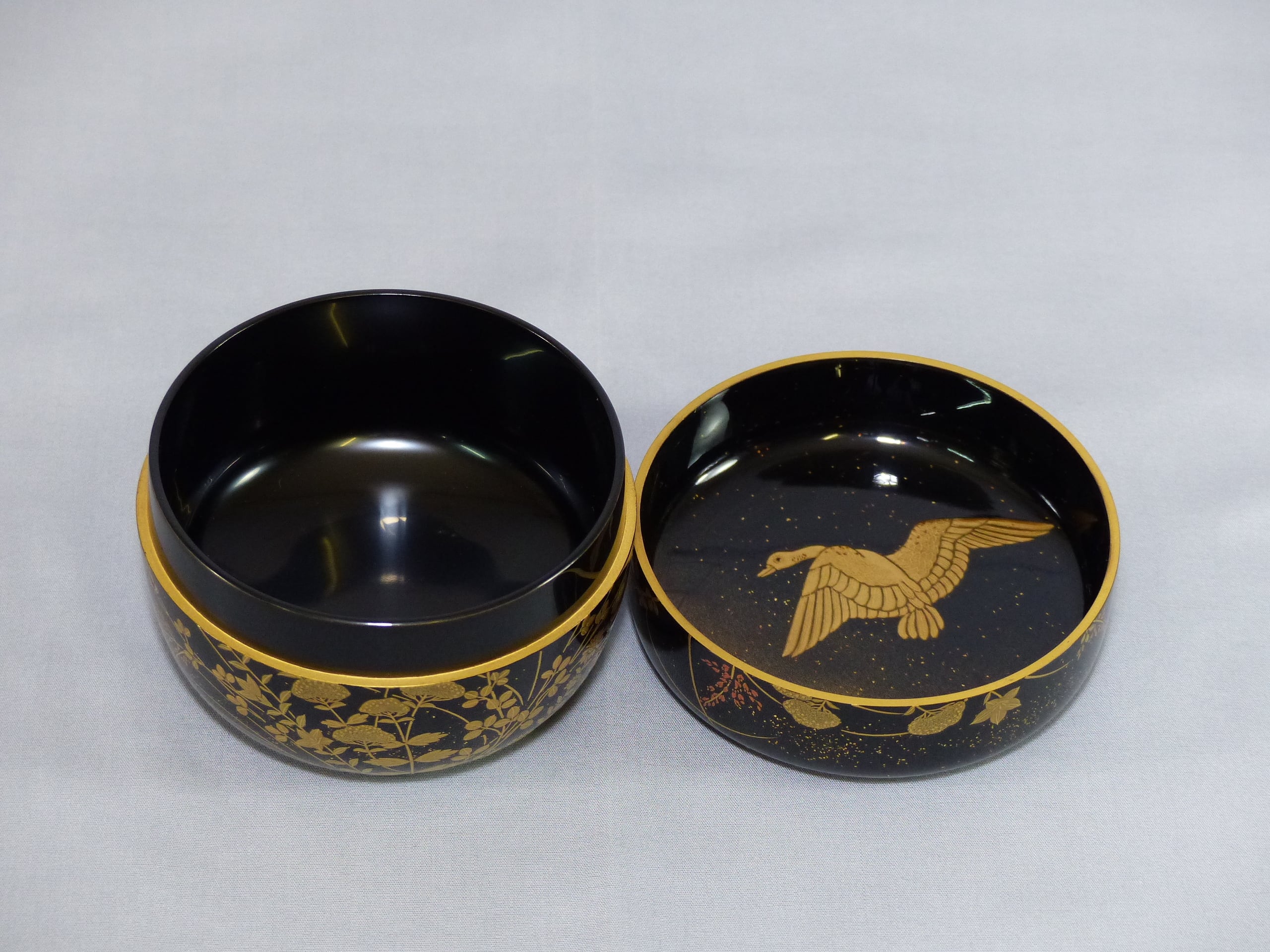 輪島塗 月に雁秋草蒔絵 平棗 | 漆器 米永商店