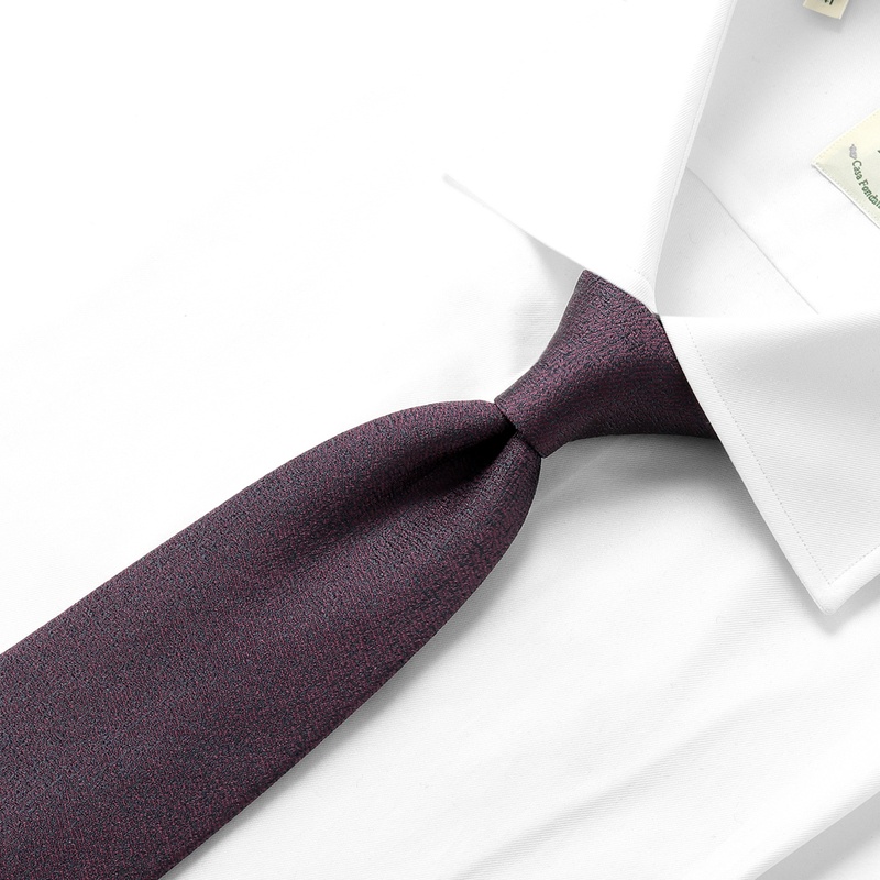 シルクジャカードメランジネクタイ／4189（ボルドー） | Silk Tie