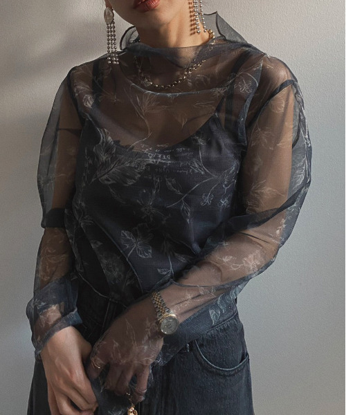 Ameri（アメリ）の「BENNETT SHEER TOP（Tシャツ/カットソー）」 - WEAR