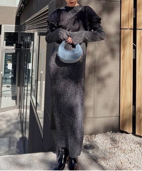 Ameri（アメリ）の「MIREI KIRITANI × AMERI RAFFLE SET KNIT DRESS