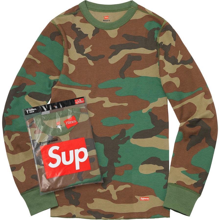 FW19 Supreme Hanes Thermal Crew 1Pack シュプリーム サーマル