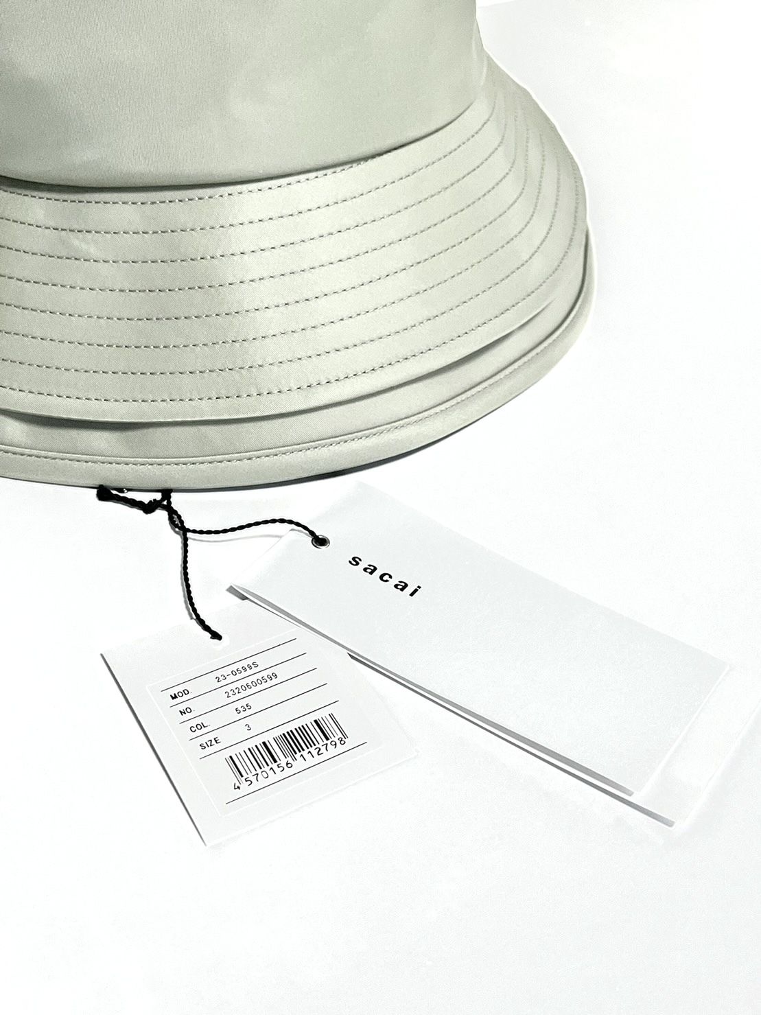 sacai サカイ ロゴ バケットハット バケハ ダブルブリム 即発送 (sacai