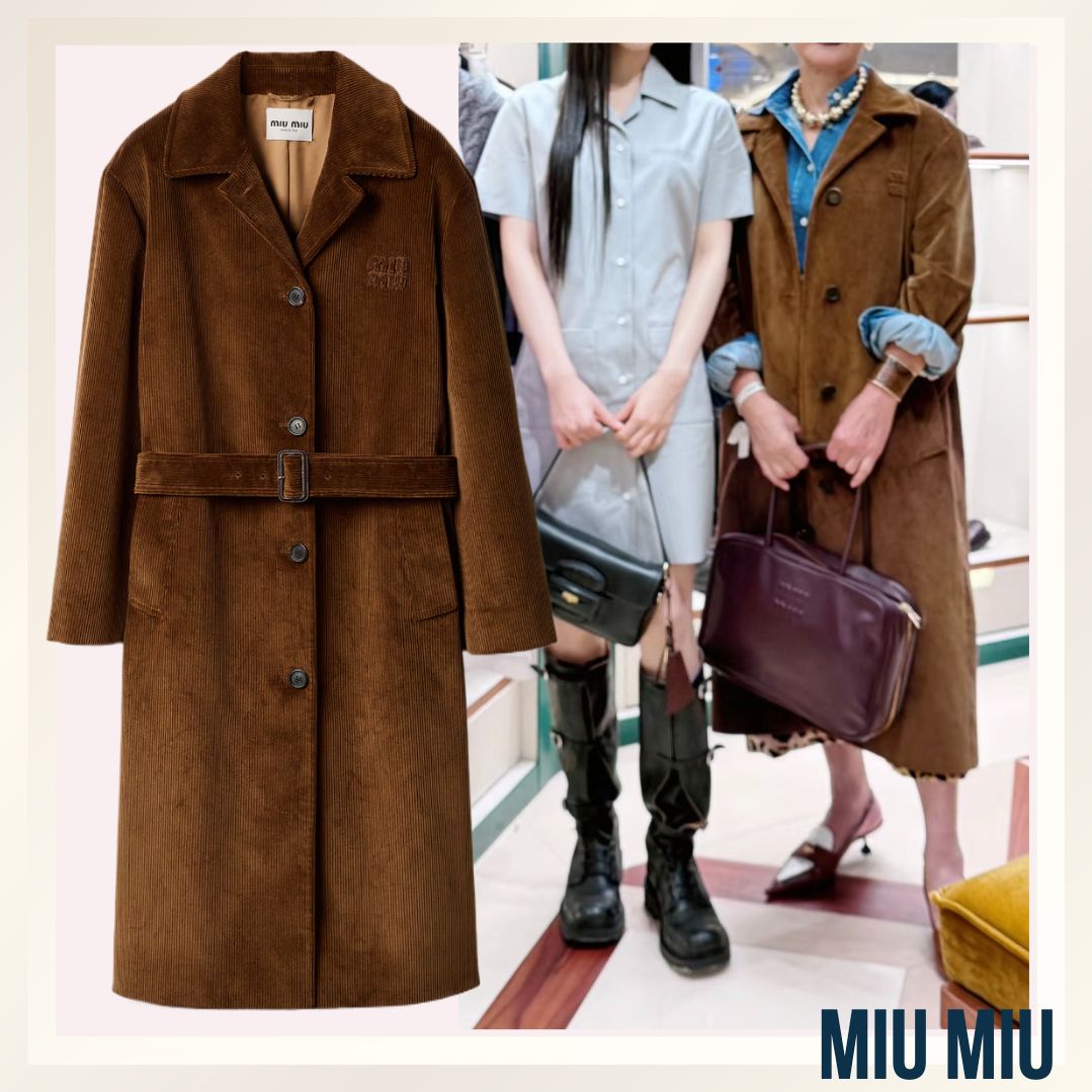 ずっと愛用できる《Miu Miu》コーデュロイシングルコート (MiuMiu
