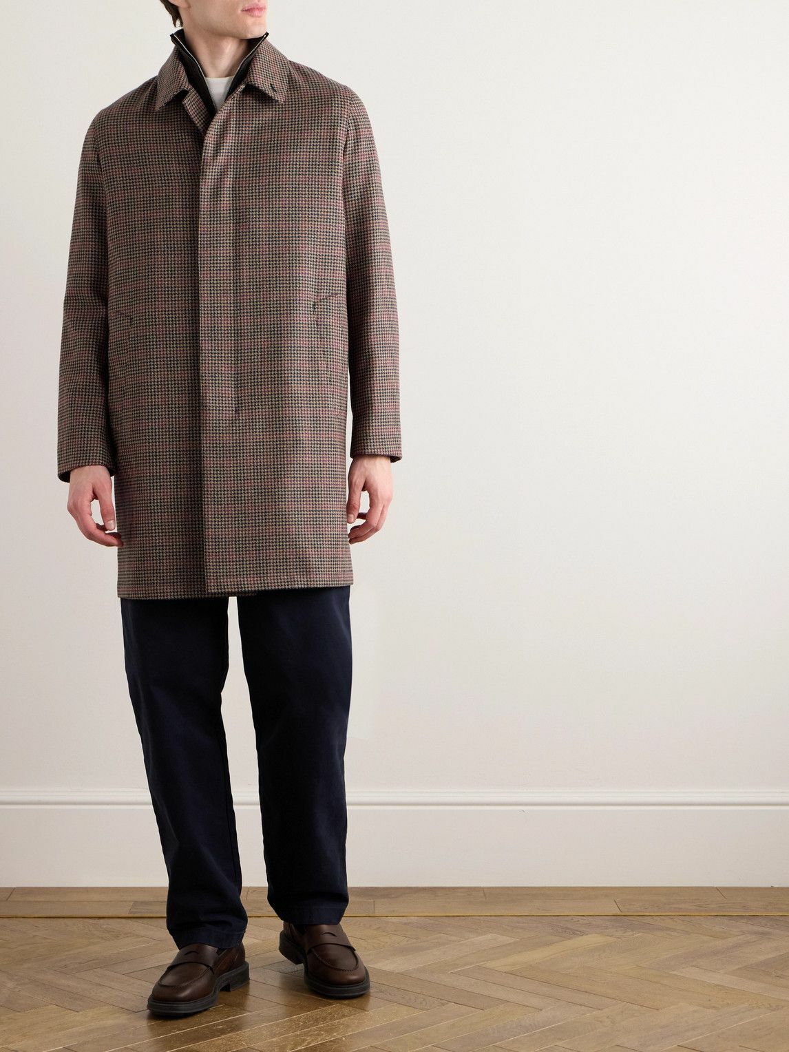 Paul Smith - Houndstooth Wool-Tweed Coat - Brown Paul Smith