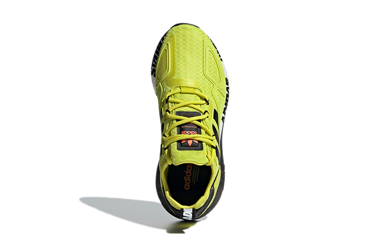 GS) adidas ZX 2K Boost J 'Bold Logo Graphic - Acid Yellow' FY2638