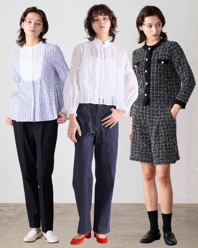 CLANE(クラネ)｜TULLE VEST LAYERED TOPS/ブラウス/WHITE の通販