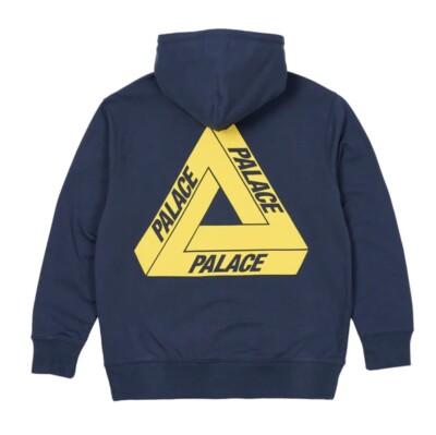 Palace Tri-Puff Print Zip Hoodie Navy Hooded Sweatshirt Size XL