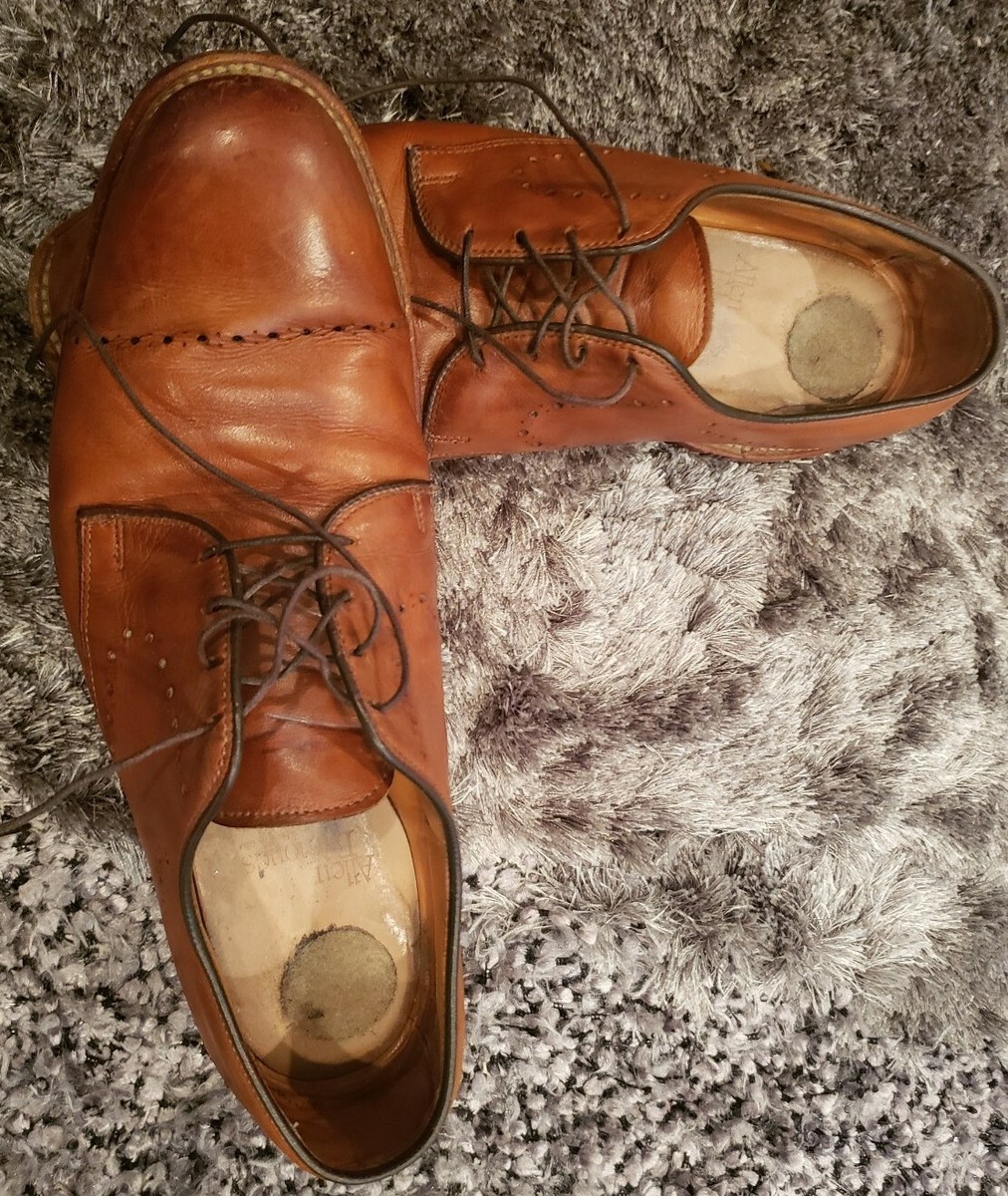 ALLEN EDMONDS BROWN TROY OXFORD DRESS SHOES Made In USA 10 D, EUC