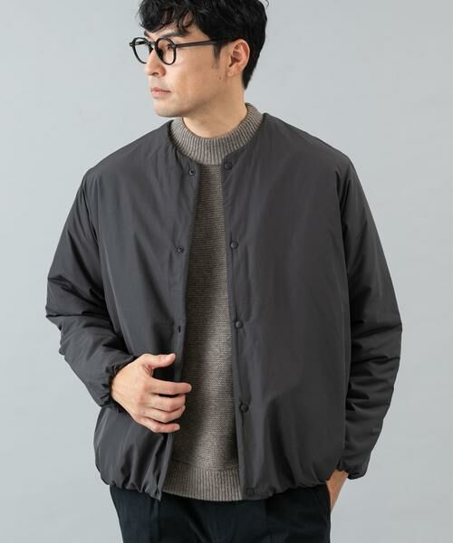 セール】 『XLサイズあり』NOUVELLE中綿ノーカラーブルゾン （ブルゾン