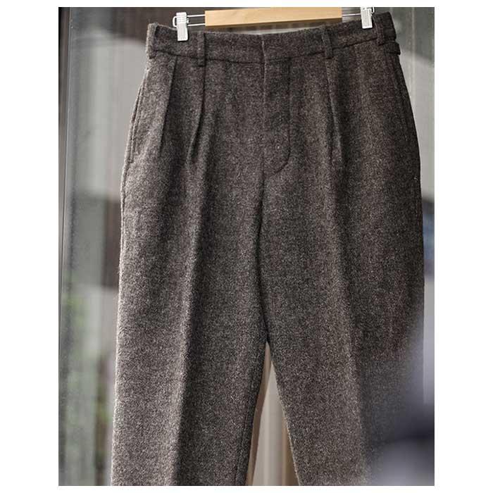 アプレッセ A.PRESSE ツイード 2タック トラウザーズ Tweed Two Tack