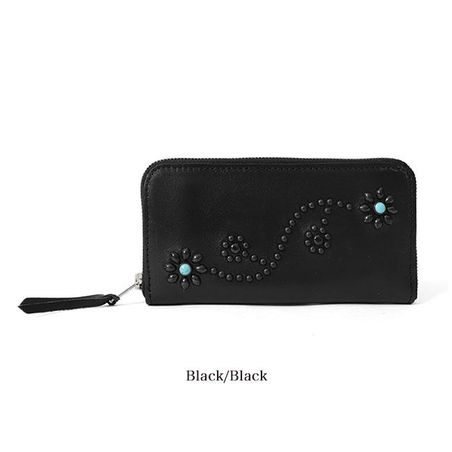 HTC BLACK エイチティーシーブラック スタッズ ラウンドファスナー