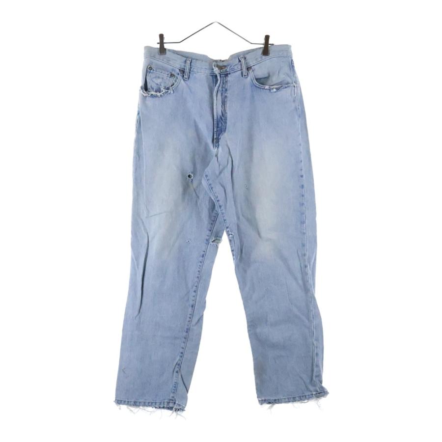 RRL ダブルアールエル USA製 ジップフライ ダメージ ストレート デニム