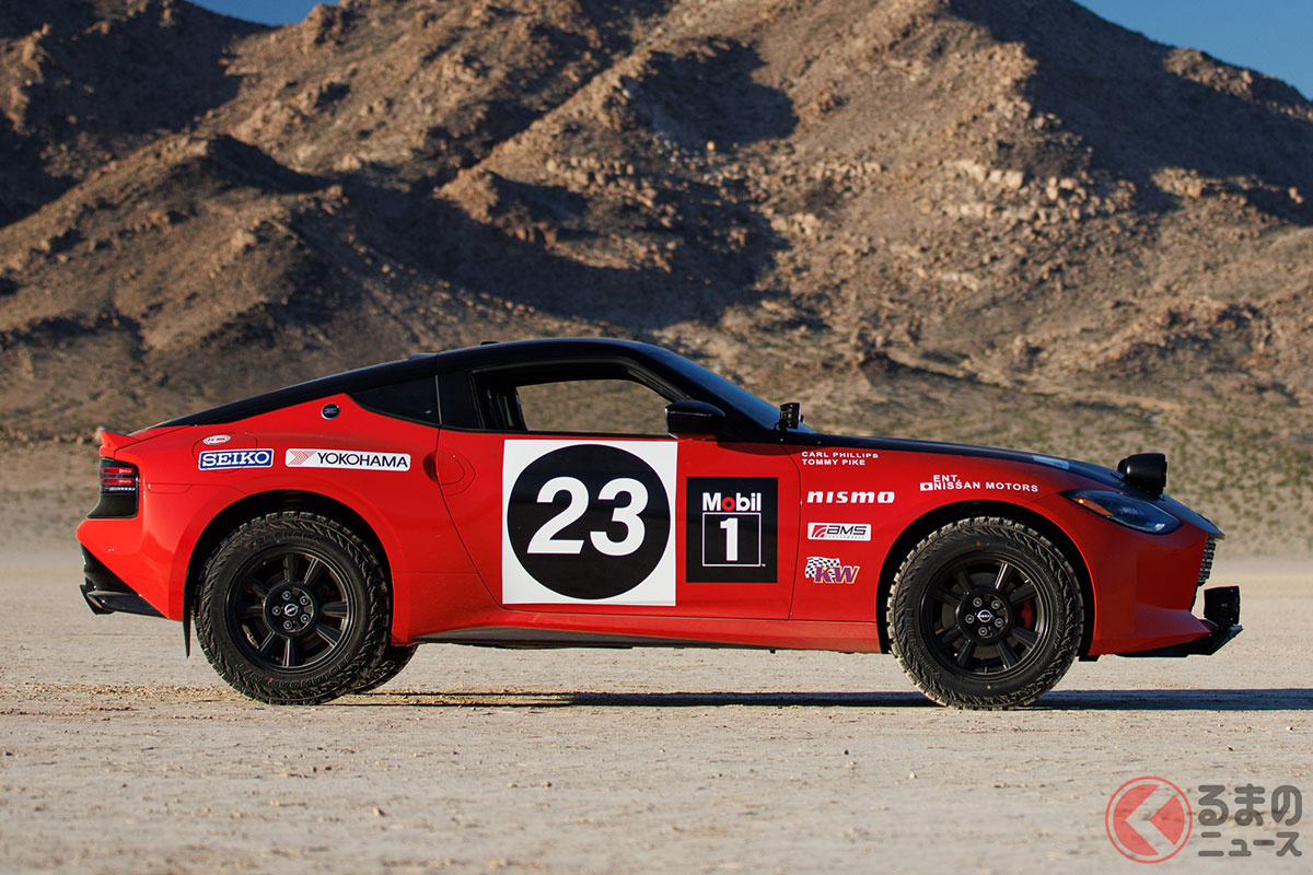 日産「フェアレディZ SUV」実車展示!? 存在感スゴい「赤×黒2トーン」が