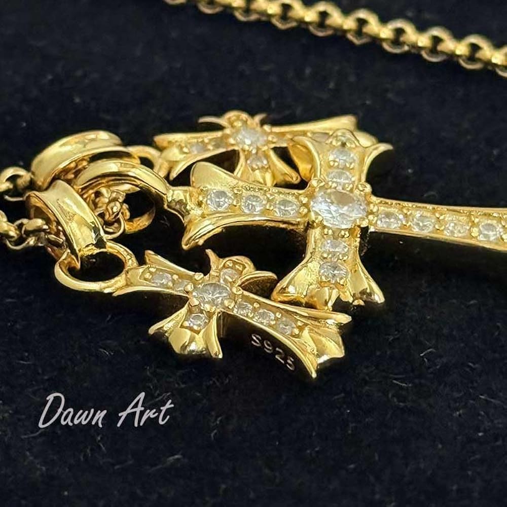 Amazon | [Dawn Art] ドーンアート 22K GP シルバー925 クロス