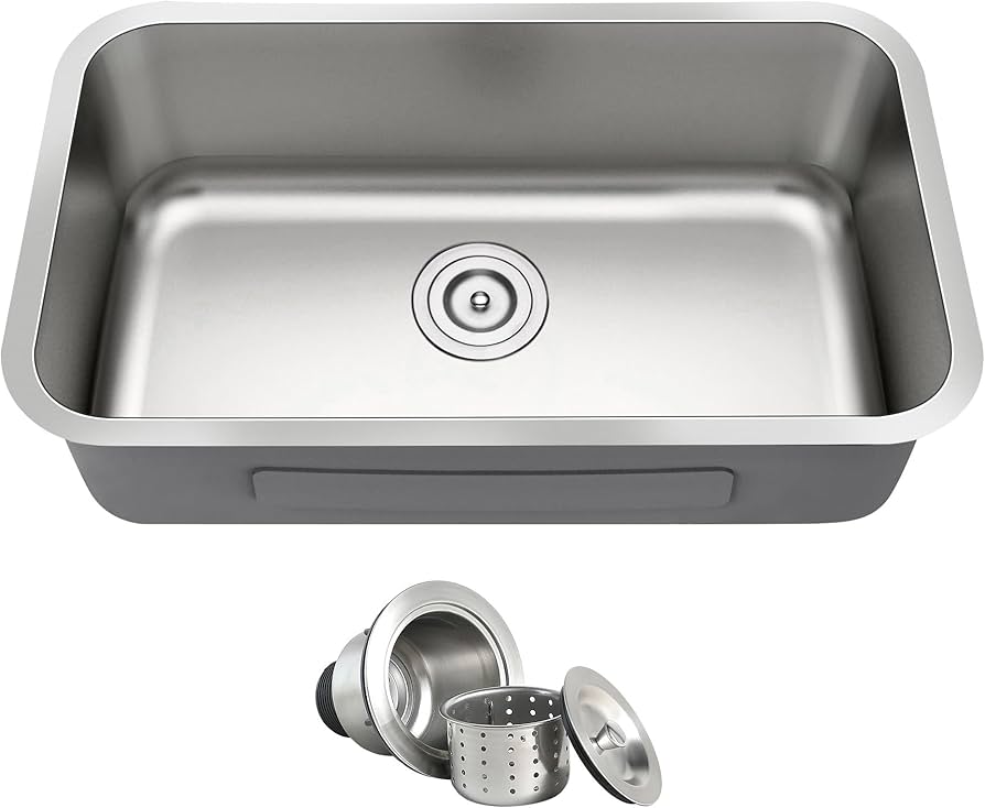 Blenzia 30 Inch Undermount Kitchen Sink 18 Gauge Stainless Steel