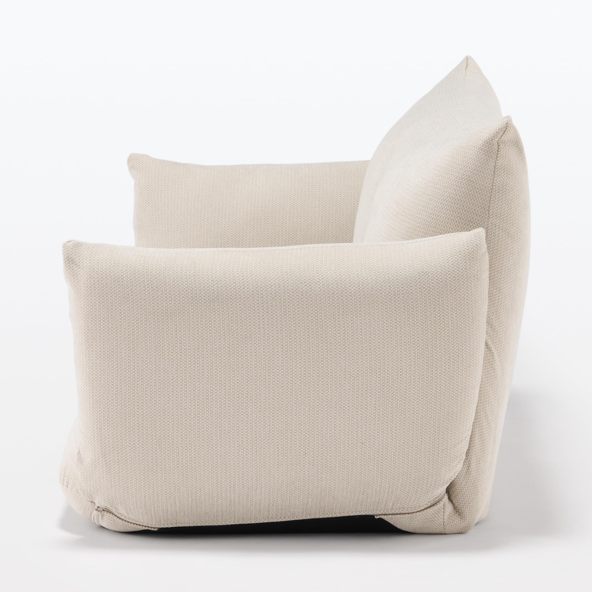 Amazon｜無印良品 リクライニングフロアソファ ベージュ 幅154～218