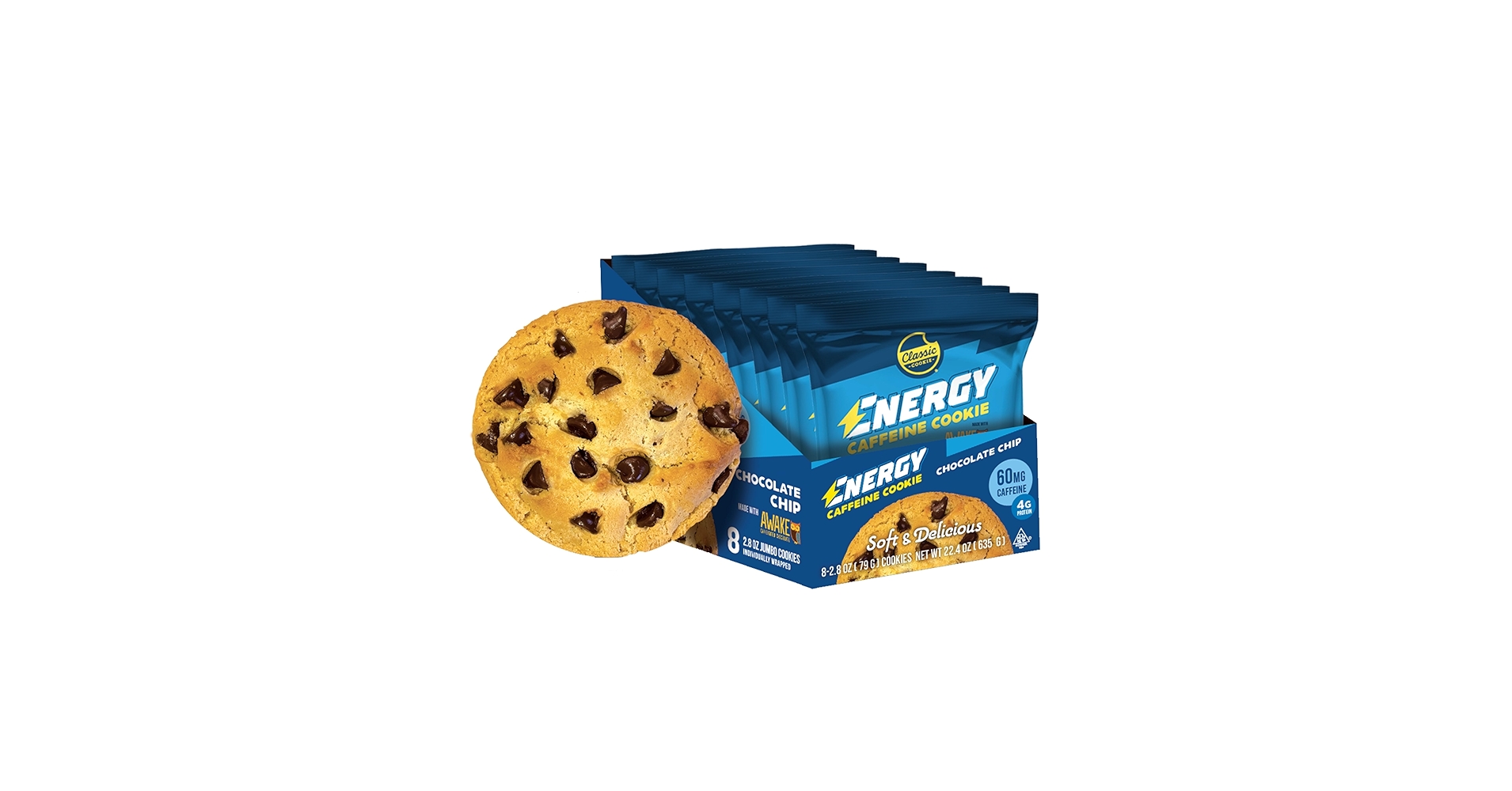 Amazon.com: Classic Cookie, Energy Caffeine Cookie, Chocolate Chip
