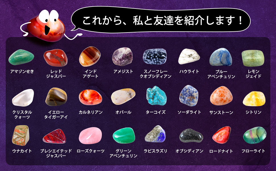 Amazon | XXTOYS 鉱石標本24種 おもちゃ 宝石 岩石標本 天然鉱石