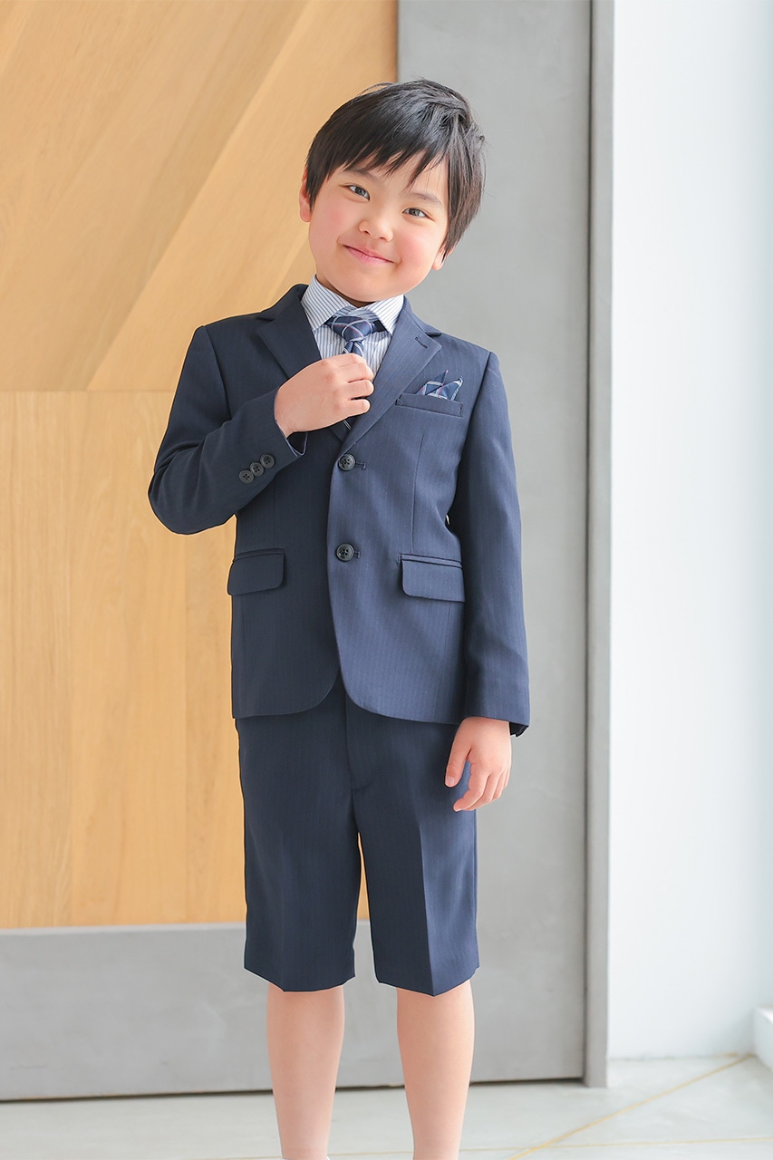 Boys ストライプフォーマルスーツ ネイビー 120cm(シャツ/ジャケット