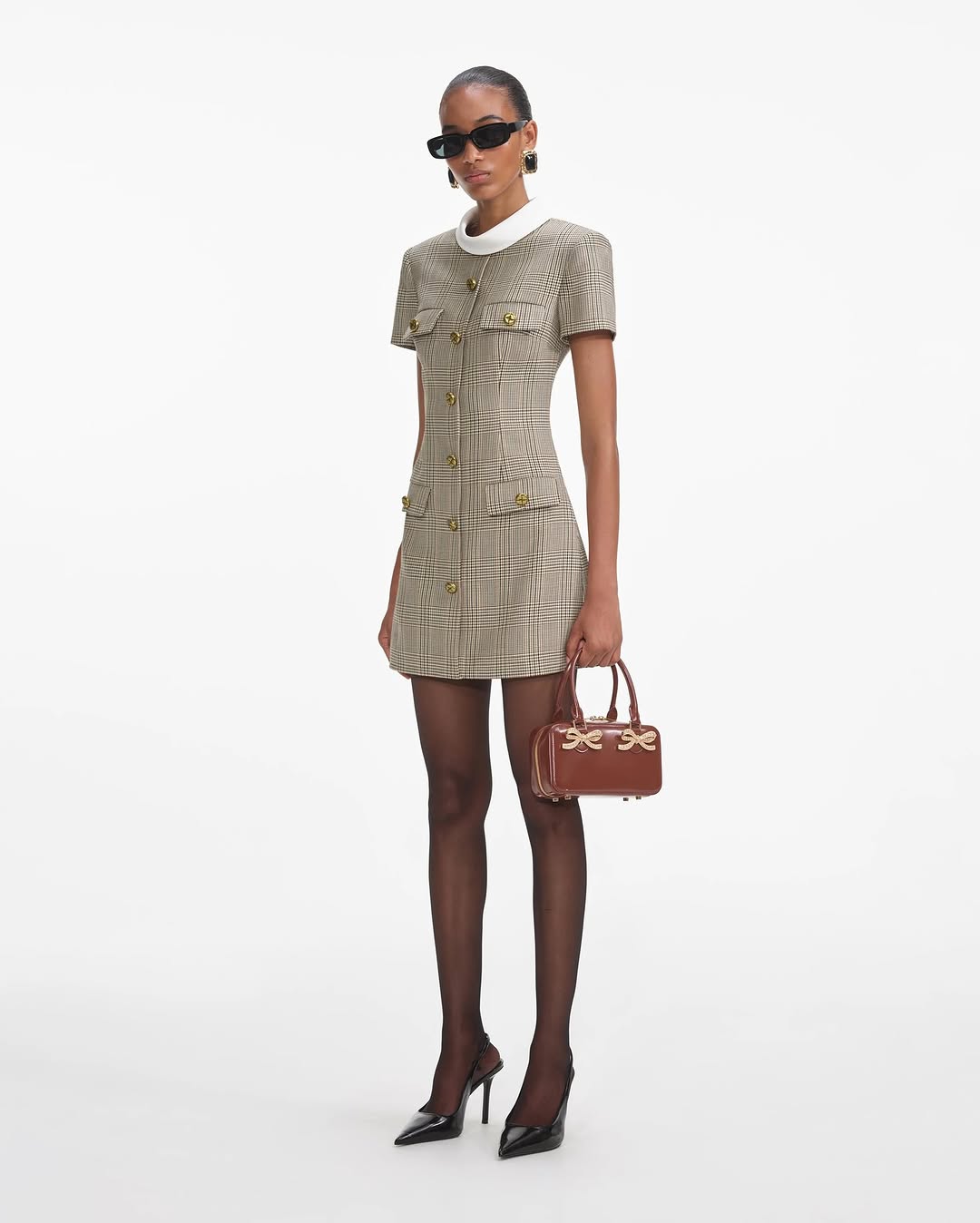 Check Wool Mini Dress – Petite Chérie