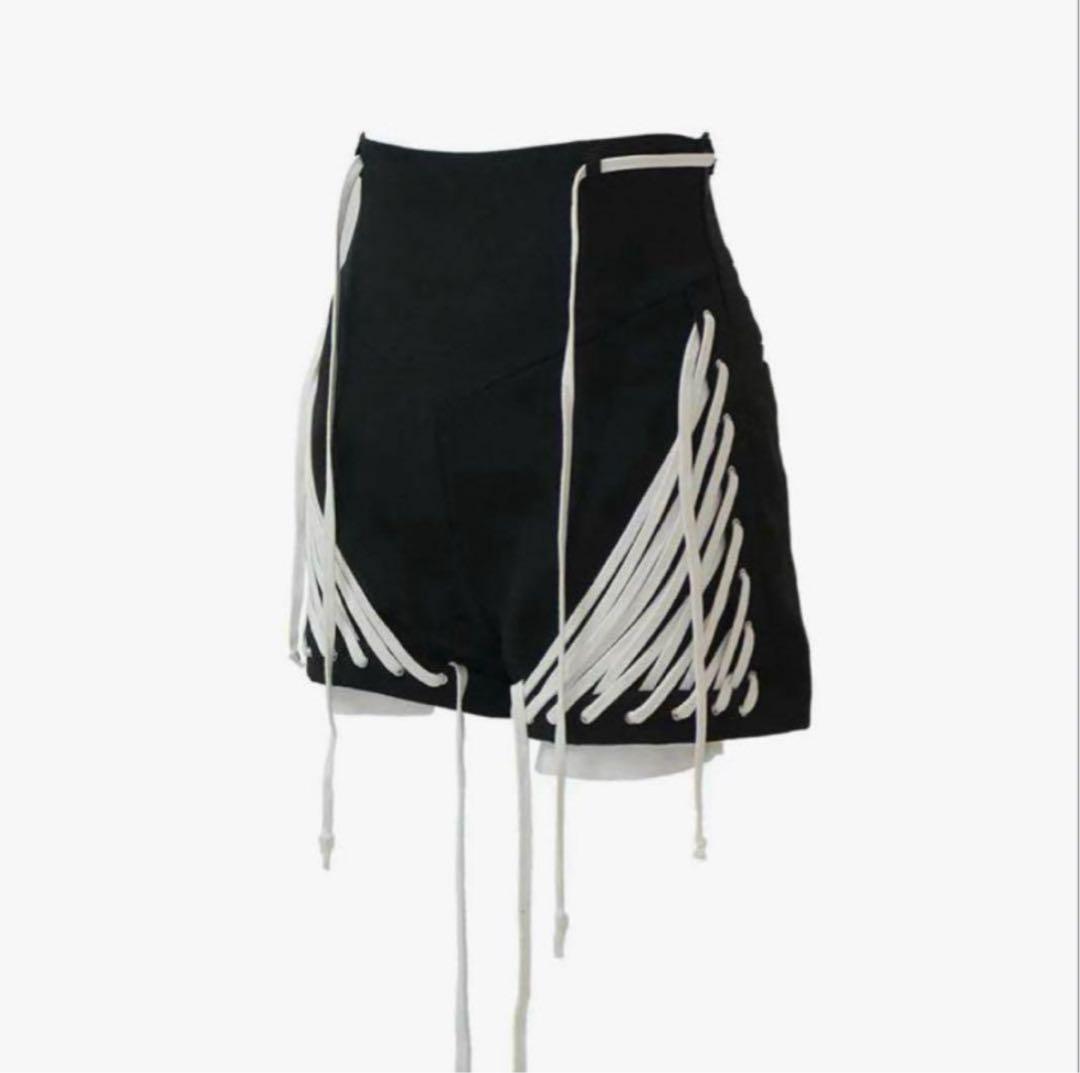 パンツ theredthread S lace up shorts black M THEREDTHREAD / ザレッドスレッド】S lace up shorts