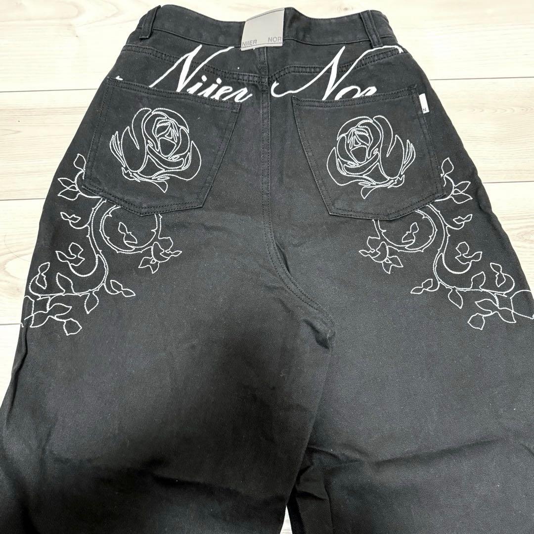 NIER NOR ニアノア ローズ バルーン デニム パンツ A'GEM/9 × .kom 『NIIER NOR/ニア ノア』 ROSE BALLOON DENIM PANTS