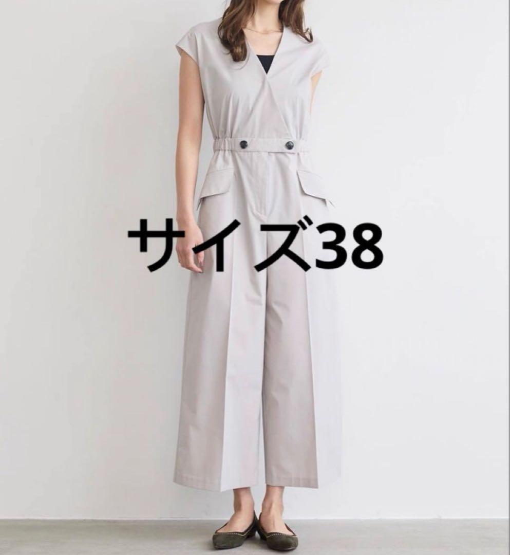 LOUNIE ラップスタイルオールインワン サイズ38 予約]ストライプラップデザインオールインワン/グレー – Lumier