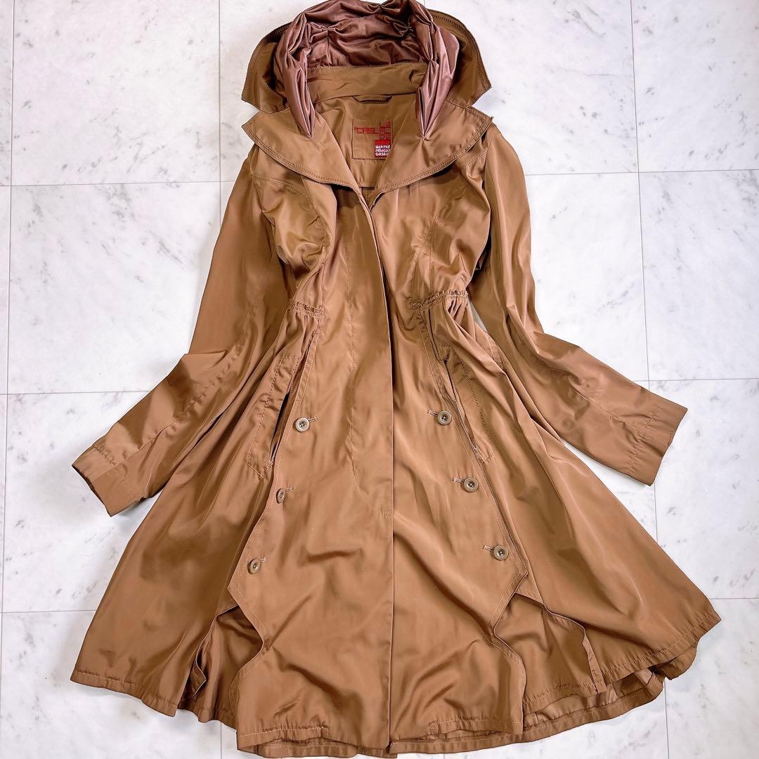 マリテフランソワジルボー 変形 コート M 金ボタン Aライン Re:EDIT（リエディ） ミドルコート レディース アウター ステンカラー