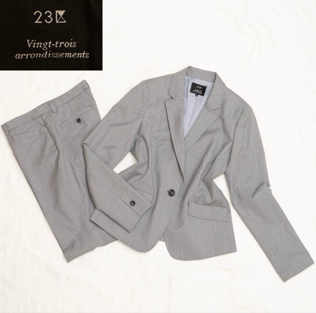 美品✨大きいサイズ【23区】シルク混 グレー系 レディース セットアップ 42 Callarus セットアップ レディース : ZOZOTOWN Yahoo!店 - 通販