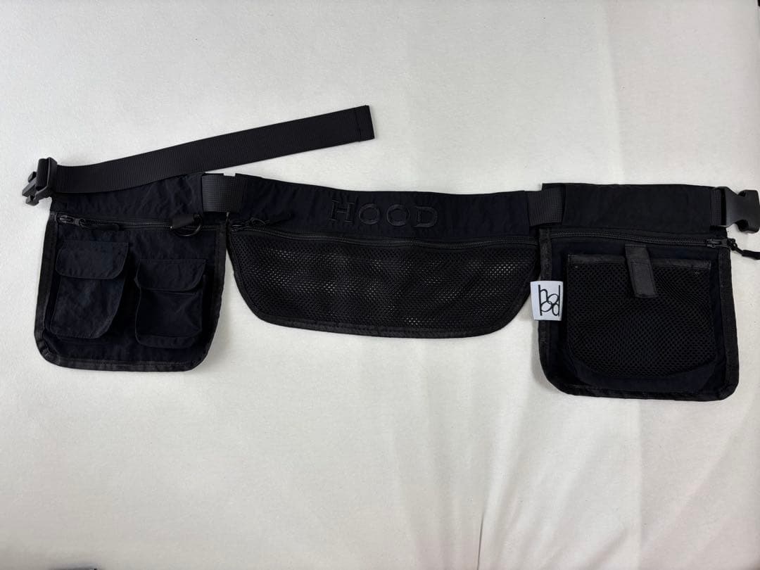 hood belt bag mini モリハルナ Pre-Owned Black Leather Rockstud Belt Bag QLA69I1LKB000
