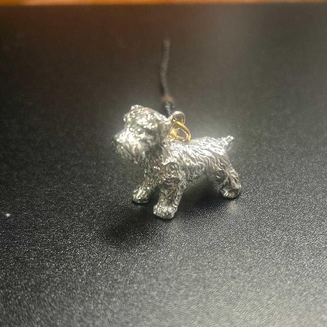 シルバー925シュナウザーチャーム 約3cm シルバー925シュナウザーチャーム 約3cm