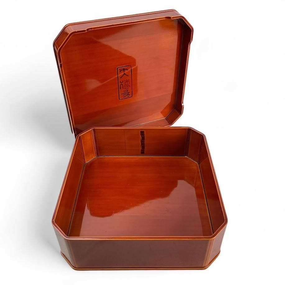 □飛騨春慶□ 弁当箱 大徳寺 5客 最高級品 ひだしゅんけい 透漆塗り