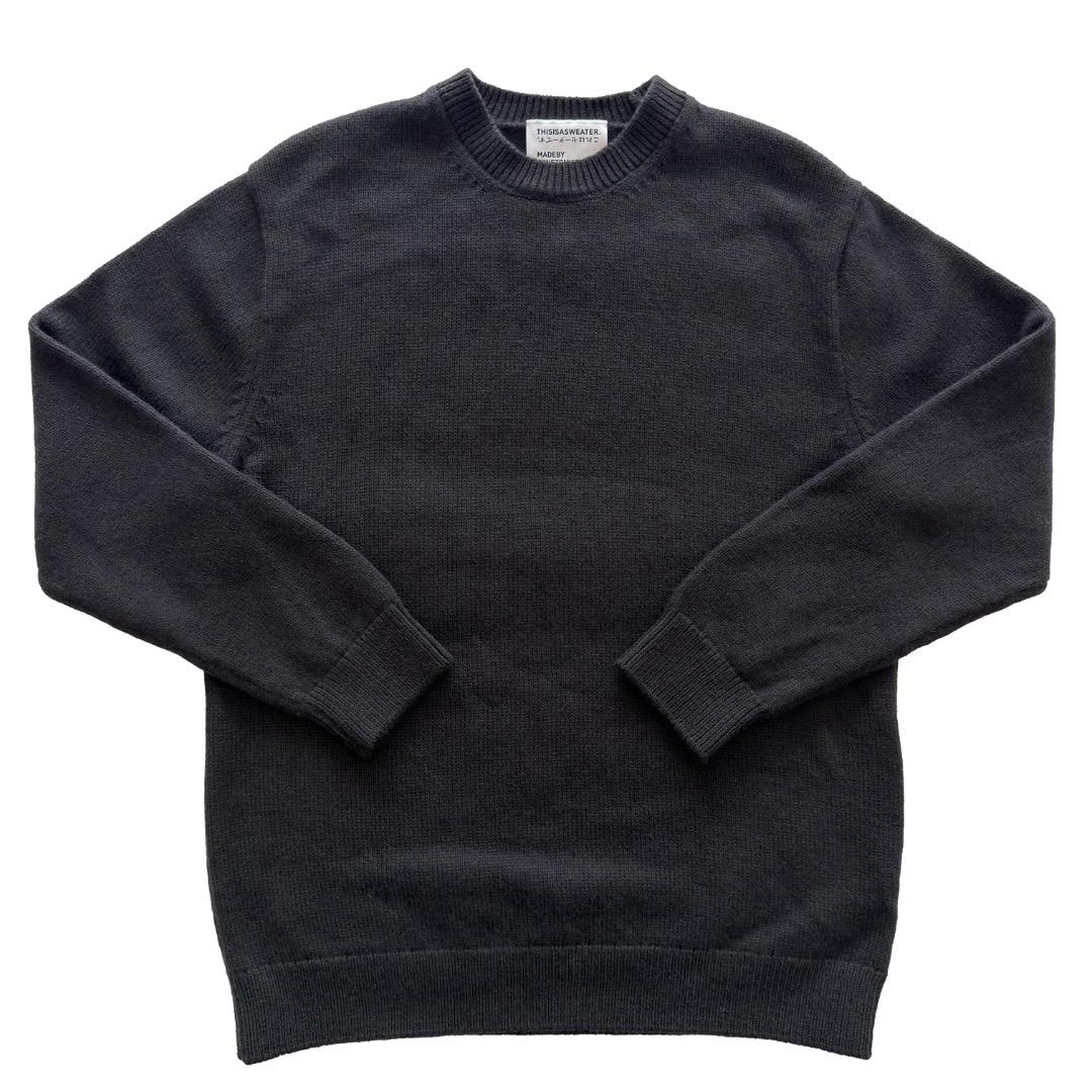 【美品】THISISASWEATER. クルーネックセーター 2 チャコールグレ クルーネックニット グレー – MINIMAL WARDROBE