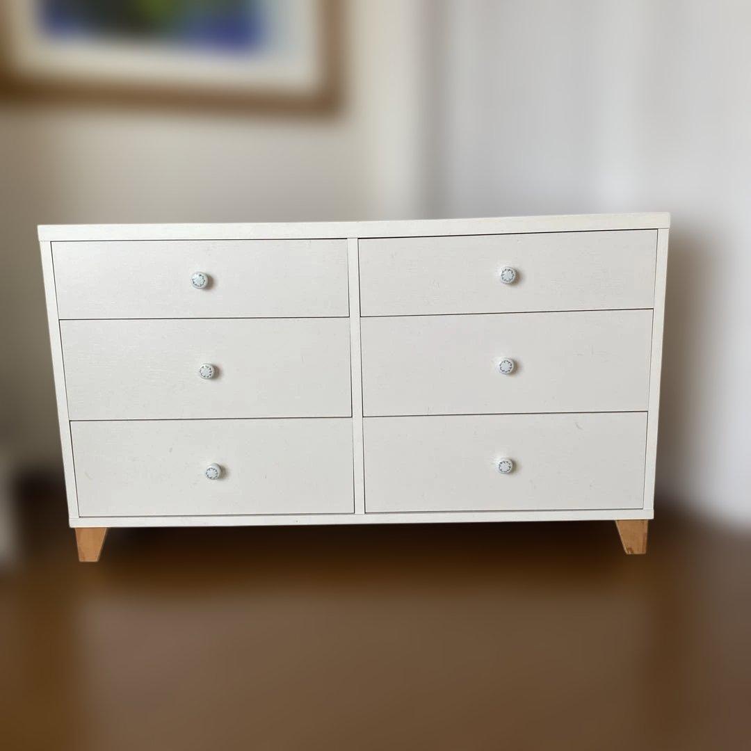 momo natural ラブチェスト MOMO natural(モモナチュラル)のLOVE(ラブ) 3段ワイドチェストです