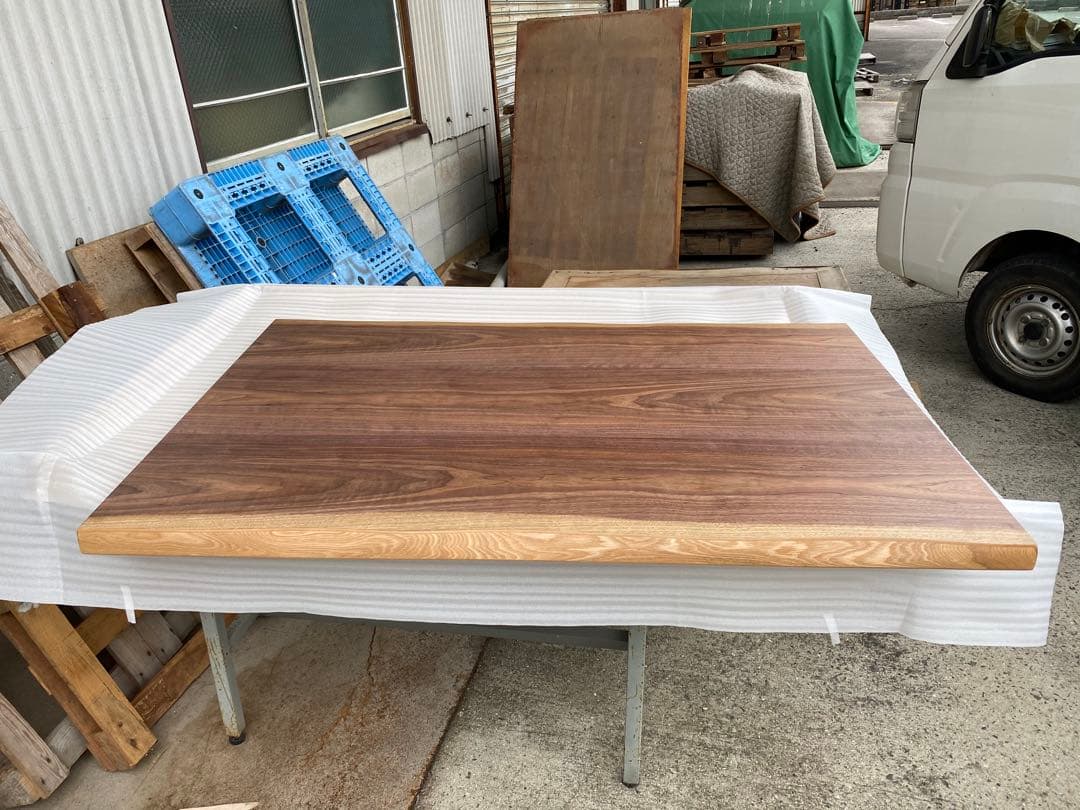 こたつ天板ウォールナット皮付き120日本製 コタツ天板・こたつ天板単品 長方形 120cm幅 木製（皮付き